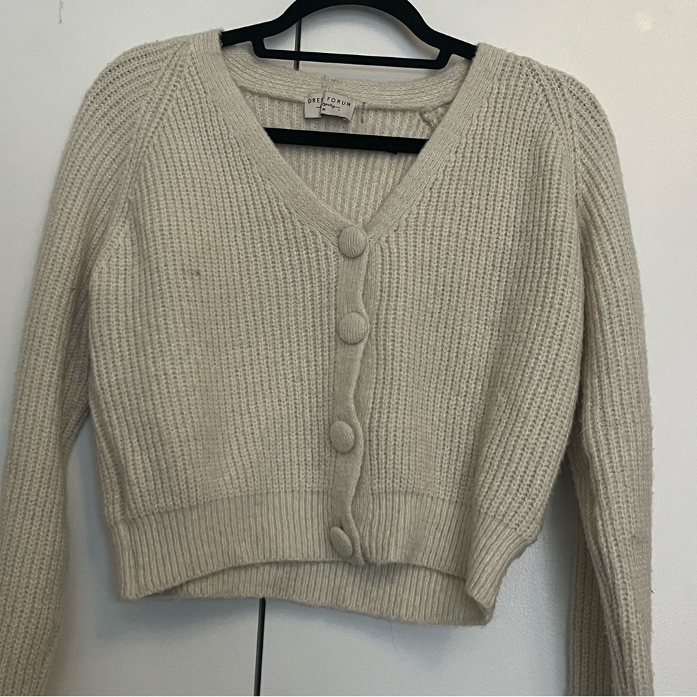 Dress forum cream cardigan